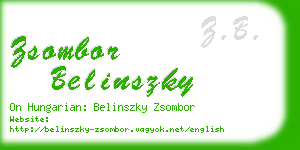 zsombor belinszky business card